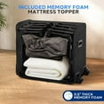 thumbnail image 6 of SereneLife Luxe Inflatable Air Mattress with Frame - Wall Plug AC Powered Auto Inflating Pressure Maintaining Pump - Luxury Air Bed Set with Memory Foam Cover, Headrest, Rolling Zip Carry Case, 6 of 7