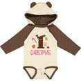 thumbnail image 3 of Inktastic 1st Christmas Reindeer Boys or Girls Long Sleeve Baby Bodysuit, 3 of 5