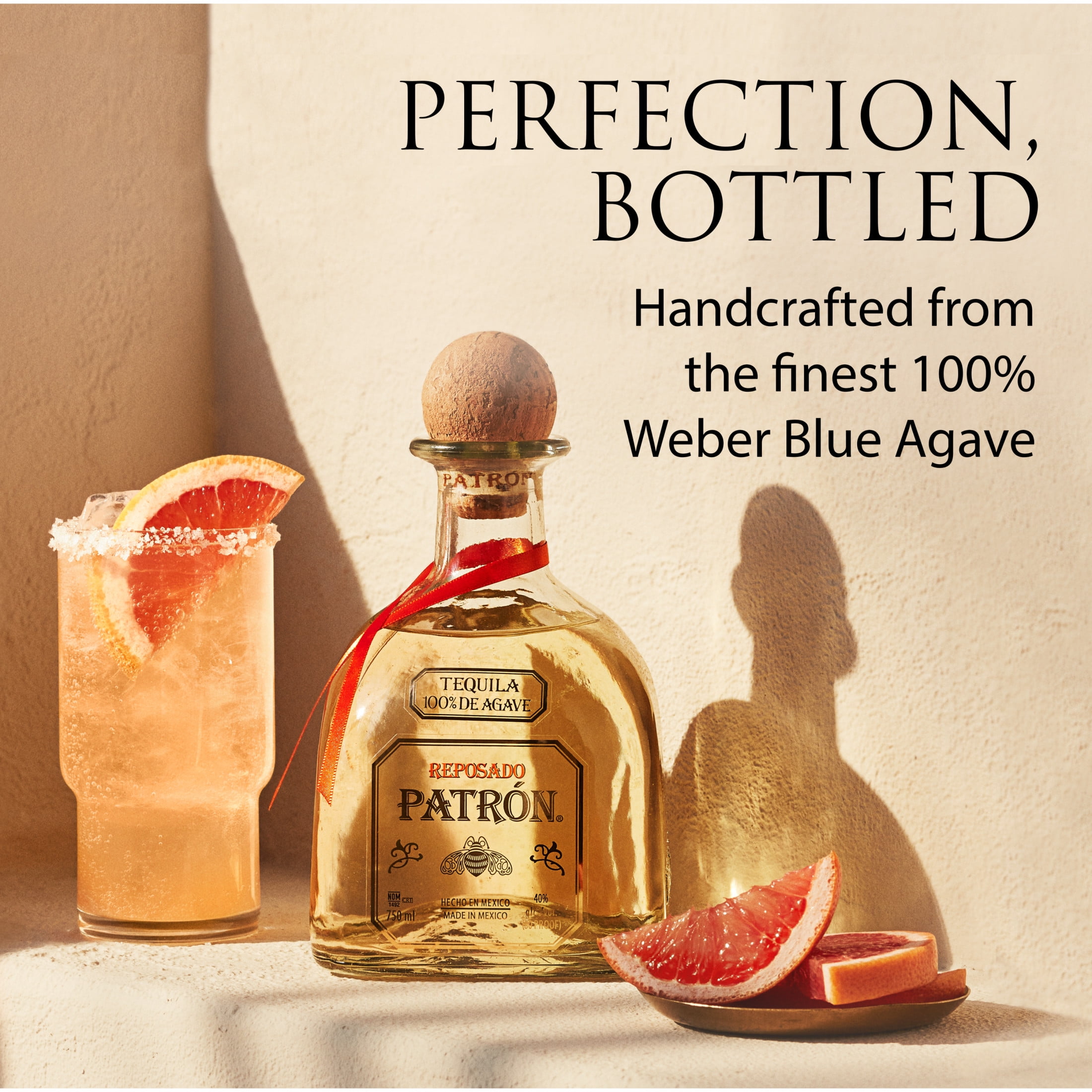 Patron Reposado Tequila, 40% ABV - 750 mL Bottle - Walmart.com