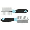 thumbnail image 1 of Pet Comb, Double Sided Design Dog Grooming Combs Closely Spaced Steel Teeth Control Flea Infestatio Pet Hair Brush Tool For Dogs Puppies Kittens And Cats, 1 of 8