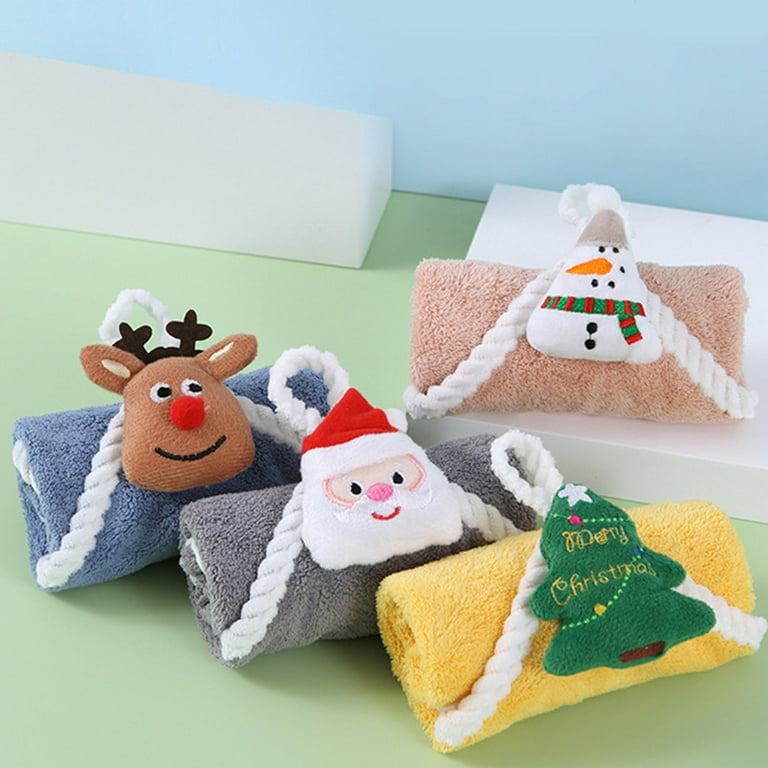 Lealeg Winter Kitchen Towels 2pcs Christmas Art Balls Bathroom Hanging  Towel Xmas Tea Towels with Velcro Soft Absorbent Dish Towel Decorative  Durable
