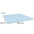 thumbnail image 6 of Flash Furniture Capri Comfortable Sleep 3 inch Cooling Gel Mattress Topper with CertiPUR-US Certified Memory Foam - King, 6 of 13