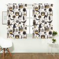 thumbnail image 2 of MKHERT Happy Halloween Flat Icons Window Curtain Kitchen Curtain 26x39 inch,Two Piece, 2 of 3