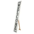 thumbnail image 2 of Mainstays 56"H White Outdoor Welcome Wood Garden Porch Sign Wall Pediment, 2 of 8
