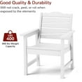 thumbnail image 4 of Patio Chair Garden Chairs, All-Weather Outdoor Dining Chair with 400lbs Capacity, White, 4 of 6