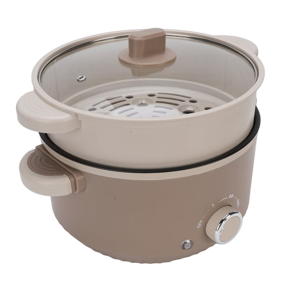 Pot Caliente Eléctrica, Cocina Antiadherente De 800W 3L Con Canasta De Multifuncional, Panel Táctil Seguro, Abdominales Y aleación De Aluminio, Reuniones Familiares, Fideos De