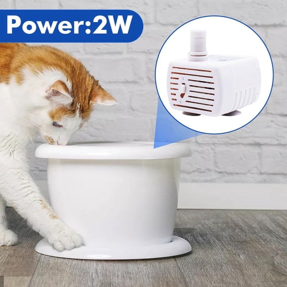 Clerance! PawCasa 1X Pet Fish Cat Fotain r Water Dispenser Pump Drinking USB POWER