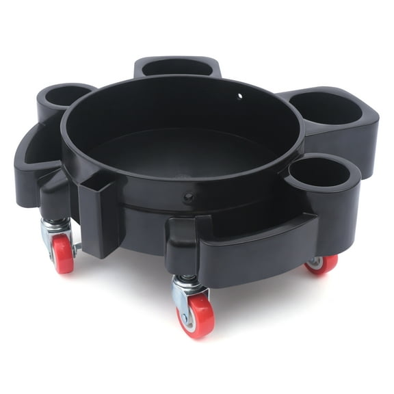 Toolven Rolling Car Wash Dolly Cart Detailing Cleaning Kits Holder Heavy Duty 360 Degree