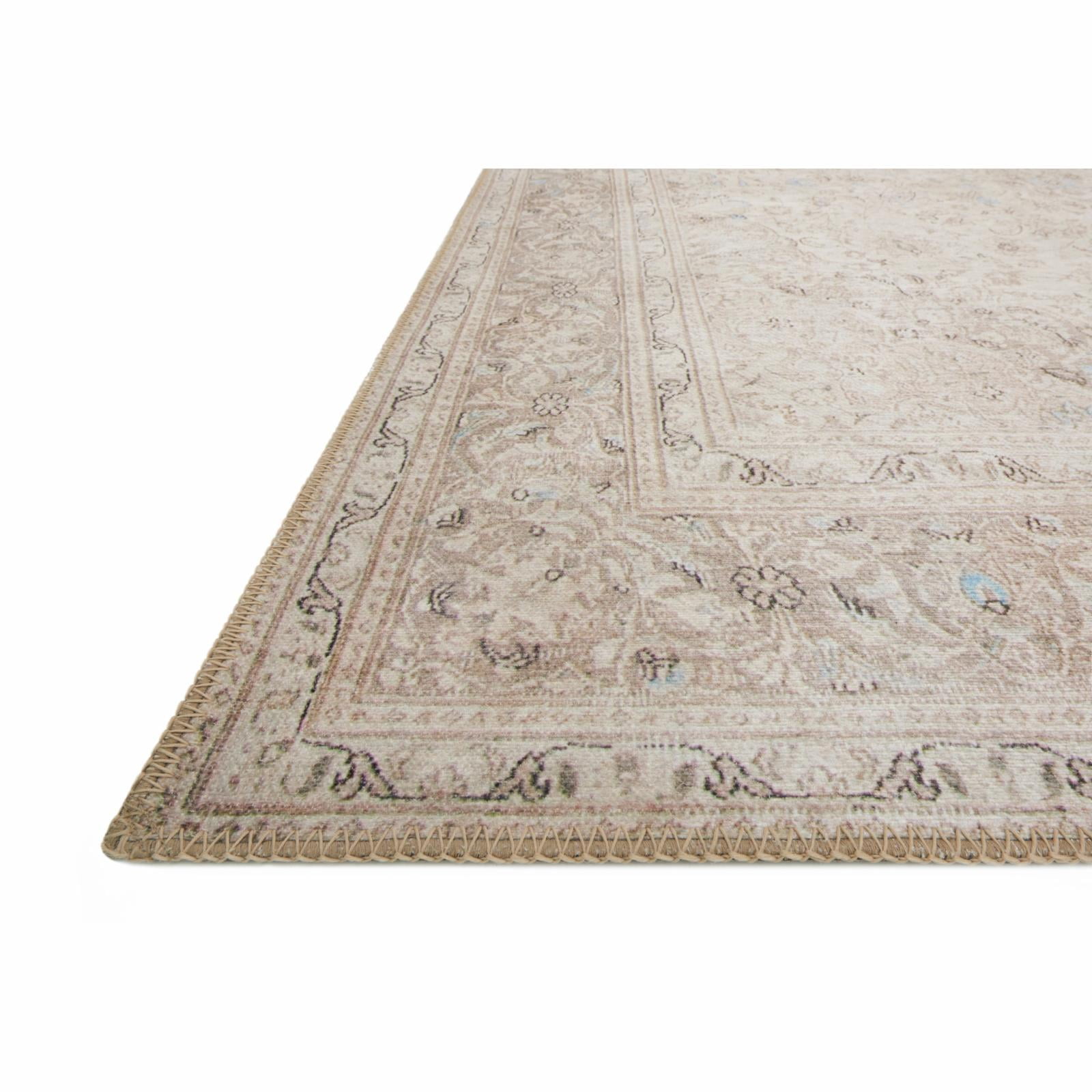 Loloi II Loren Collection LQ-03 Sand / Taupe Oriental Area Rug 5'-0" x 7'-6"