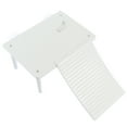 thumbnail image 1 of WHAMVOX 1Pc White Durable Turtle Basking Platform for Fish Tank with Suction Cup Stable Resting Terrace, 1 of 8