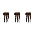 thumbnail image 3 of Guardurnaity 3 Pairs Sexy Tights Fishnet Socks Hollow Female Black Lace Dating Stocking Accessories Prop Ladies Hosiery Attractive Out Mesh Type1, 3 of 6