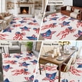 thumbnail image 6 of Independence Day Washable Living Room Rugs 5'x8', Patriotic US Flag Red Blue Stripe Star Bow Fireworks Low Pile Throw Large Area Rug Non-Slip Sturdy Edge Binding Carpet for Living Room Kitchen Office, 6 of 9