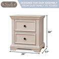 thumbnail image 3 of Sorelle Furniture Portofino Wood Nightstand for Baby in Brushed Ivory, 3 of 5