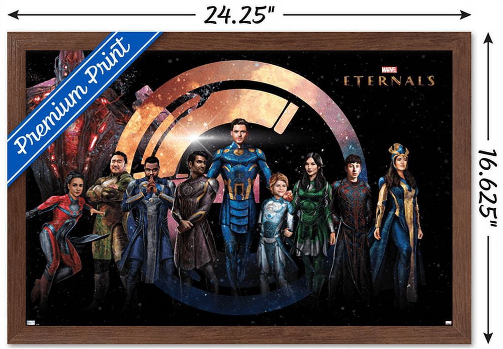 Marvel Cinematic Universe Eternals - Group Wall Poster, 14.725" x 22.375", Framed