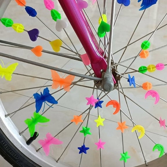 @#titlePre001 Spoke Beads Bicycle Wheel Decoration Bicycle Spoke Clips Bicycle Round Clips @#titleSuf