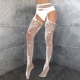thumbnail image 3 of Pantalones ajustados y sexys de una pieza con medias negras de diamante y redes finas de moda europea y americana para mujer, 3 of 5