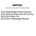 thumbnail image 2 of Kugel Rear Wheel Bearing Hub Assembly 70-512493 for Car Dodge Grand Caravan Chrysler Town & Country Ram C/V Volkswagen Routan, 2 of 11