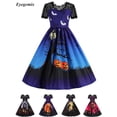 thumbnail image 2 of Vestido de Halloween retro de encaje, disfraces de mujer, manga corta, años 50 y 60, vestidos de fiesta vintage, ropa de Halloween aterradora con calavera y bruja para Cosplay, 2 of 5