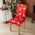 thumbnail image 2 of Christmas Stretch Chair Covers Set of 1 Removable Washable Dining Chair Protectors for Holiday Party Home Decor(A), 2 of 6