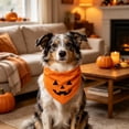 thumbnail image 5 of Halloween Pet Bandana Spirit Pumpkin Scarf for Small Medium Dogs Cats Holiday Accessory, 5 of 6