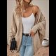 thumbnail image 5 of Suéter Cárdigan Extragrande de Punto Suave para Mujer con Bolsillos Caqui XXL, 5 of 10