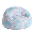 Justice Super Soft Teddy Sherpa Bean Bag Chair, Pink Blue