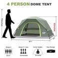 thumbnail image 2 of Carpa CAMPROS CP impermeable para 4 personas para camping, 2 of 7