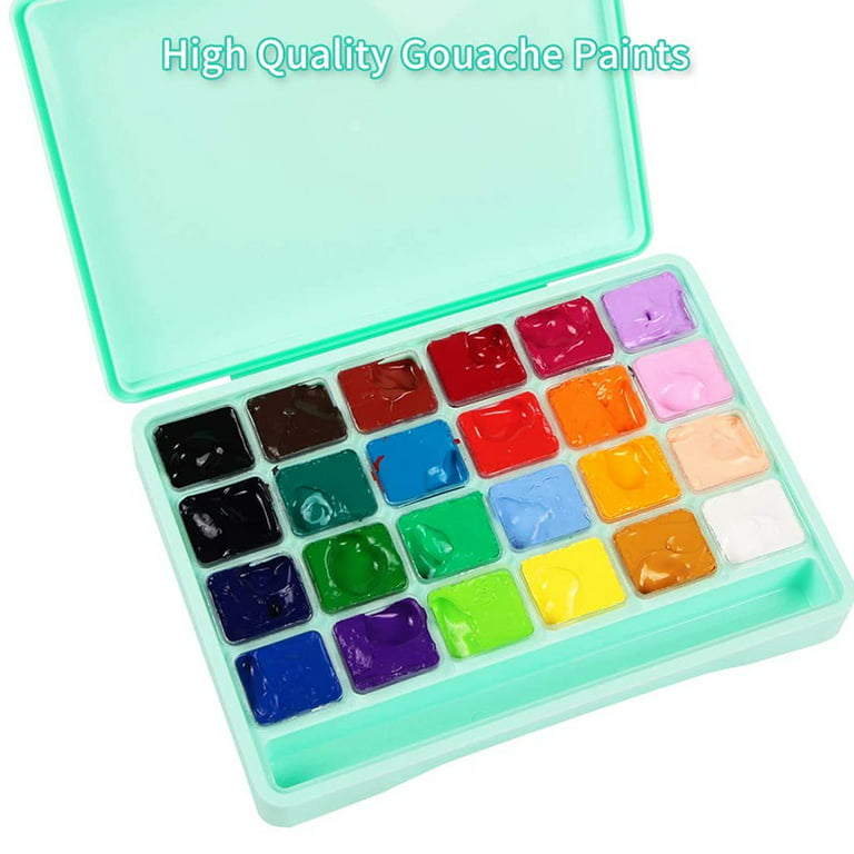 WEPSEN Water Color Paint Set, 24 Vivid Colors in Portable Box