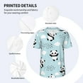thumbnail image 4 of Balery Cute Panda Bear Baseball Jersey for Men Casual Button Down Shirts Short Sleeve Active Team Sports Uniform-Medium, 4 of 9