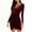Red, variant on Empire Waist Mini Dresses for Women Fashion Wrap Ruched Cocktail Dress Long Sleeve Velvet Dress Slim Fit Guest Party Dress, Green L