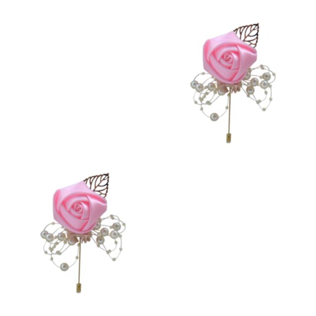 Guardoinrt Modern Minimalist Brooch Pin Unique And Fashionable Statement Piece Stylish Versatile Flower Brooch pink 2Set
