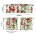 thumbnail image 6 of Country Bohemian Curtains 24 Inch - 3 Panel Rustic Floral Set with Vintage Botanical Print, Rod Pocket, 6 of 6