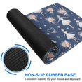 thumbnail image 6 of Long Mouse Pads for Desk,Dark Blue Ballerina Flower Pattern Desk Mats on Top Of Desks, Desk Mouse Pad Extra Large with 3mm Non-Slip Base and Stitched Edge for Gaming,Office,Work,Home 35.4"x15.7", 6 of 6