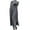 Gray, variant on IROINNID Maxi Dress for Women Round Neck Winter Warm Solid Long Sleeve Long Dress with Pocket,Dark Gray