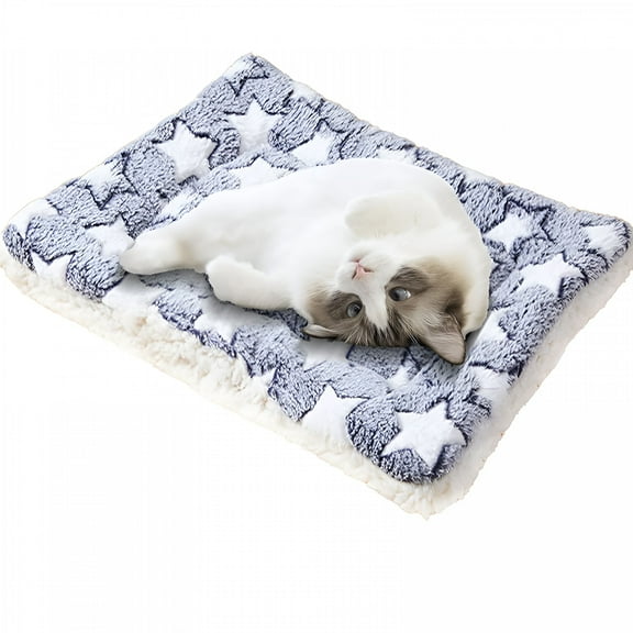 LAMIRO Cat Self-Warming Pad Self-Heating Cat Bed Extra Warm Thermal Pet Pad Washable Pet Crate Mat Anti-Slip Kennel for Indoor Outdoor Pets 12 X 19 Inches