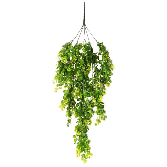 Artificial Hanging Plants Fake Hanging Plant Faux Hanging Eucalyptus Plants UV Resistant Plastic Plants for Indoor Outdoor Room Wall Wedding Patio Porch Decor