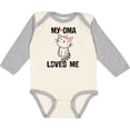 thumbnail image 3 of Inktastic My Oma Loves Me Girl Cat Girls Long Sleeve Baby Bodysuit, 3 of 5