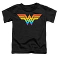 thumbnail image 2 of Justice League Wonder Woman Rainbow Kids T Shirt (4) for Youth Toddler Boys and Girls, Black, 2 of 5
