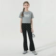 thumbnail image 2 of Ruyang Girls Polka Dot Flare Leggings Kids Cute Slim Pants Thin Cotton High Waist Bell Bottoms Soft Stretchy Trousers, 2 of 7