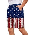 thumbnail image 2 of LONKITO Independence Day Mens Shorts Elastic Waist Lightweight Running Shorts with Pockets for Independence Day, Size 2XL, 2 of 6