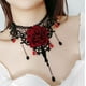 thumbnail image 2 of Collar gótico Lolita de estilo oscuro, collar gargantilla de cadena de clavícula con rosa vintage para mujer, 2 of 5