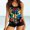 A1_Black, variant on VISALY Tankini Swimsuits for Women Tankini Bathing Suits Two Piece Flower Graphic Swim Tank Top with Boyshorts Tummy Control Bathing Suits Flowy Swim Tops with Boy Shorts Swimwear Black L