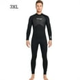 thumbnail image 4 of Soidarity Traje de buceo de 3mm, Material de nailon, buena elasticidad, traje de baño de una pieza de estilo de manga larga, traje de neopreno con ribete Deportes acuáticos Hombres Negro 3XL Soidarity OD020682-06, 4 of 6
