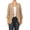 Tan, variant on Women's Solid Casual Plus SizeDraped Cardigan Blazer Jacket