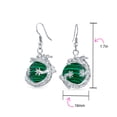 thumbnail image 4 of Bling Jewelry Womens Rainbow Dangle Gemstone Earrings with Opalite Round Ball and Dragon Design, 4 of 4