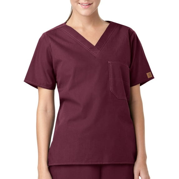 Carhartt Unisex V-Neck Chest Pocket Top Scrub Top