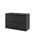 thumbnail image 4 of Hirsh 42 Inch Wide 2 Drawer Metal Lateral File Cabinet for Home and Office, Holds Letter, Legal and A4 Hanging Folders, Black, 4 of 7