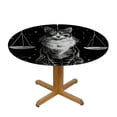 thumbnail image 3 of BCIIG Cat Theme Round Tablecloth, Stain Resistant and Washable, Perfect for Indoor and Outdoor Use, Kitchen, Dining, Wedding, Parties - 100% Polyester Fiber 54-58, 3 of 8