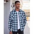thumbnail image 4 of COOFANDY Men's Flannel Plaid Shirts Long Sleeve Casual Button Down Shirt with Pockets, 4 of 6