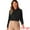 Solid Black, variant on DARING DIVA Women's Color Block Button Down Long Sleeve Work Shirt XL Solid Wine Red